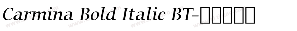 Carmina Bold Italic BT字体转换